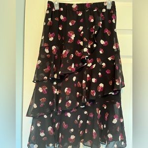 Banana Republic Floral Tiered Skirt